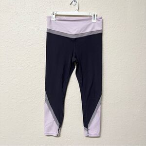 Athleta Womens Elevation 7/8 Tight Powervita Leggings Size M Pink Gray Soft